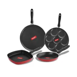 Sumeet Elegant Design Red Aluminium Cookware Set-picture-34