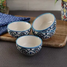 VarEesha The Royal Crown Blue Ceramic Veg Bowls (150 ml) - Set of 4-29
