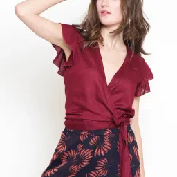 Sera Maroon Regular Fit Top-picture-11