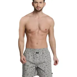 VH Innerwear Grey Regular Fit Printed Boxers-image-18