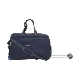 Teakwood Leathers Blue Soft Sided Cabin Duffle Trolley Bag-43