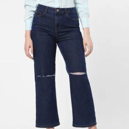 VMANDY -01 HR WIDE LEG RIPPED KNEE JEANS-image-80