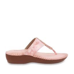 Mochi Women's Rose Gold Thong Wedges-image-75