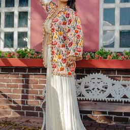 DESIGN BYSG Printed Top and Palazzo With Shrug image 3