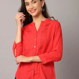 Crozo By Cantabil Red Shirt-image-77