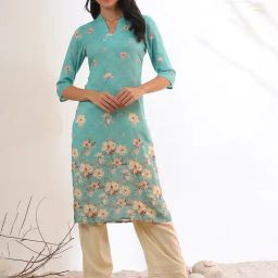 Aurelia Aqua Floral Kurta-image-75