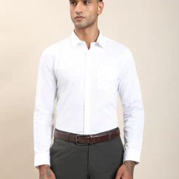 Turtle White Cotton Slim Fit Printed Formal Shirt-picture-31
