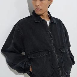 Nuon by Westside Charcoal Relaxed-Fit Denim Jacket-image-57