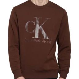 Calvin Klein Dark Chestnut Cotton Regular Fit Printed Sweatshirt-image-49