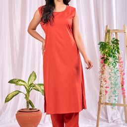 MissKurti Pure Cotton Round Neck Tunic With Trousers Co-Ords-image-28