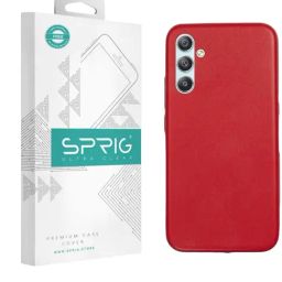 Sprig PU Leather Back Cover for SAMSUNG GALAXY A34 5G (Red)-image-70
