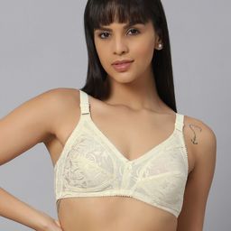 Bluenixie Floral Self Designed Full Coverage Cotton Bra With All Day Comfort-36
