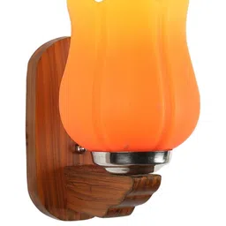 Somil Premium Designer Glass Wall / Night Lamp Elegant & Stylish Dcor Accent for Modern Interiors, color- Orange, Yellow, Size:- 18.5 X 26 X 28.5 CM-image-72