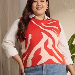 Berrylush Curve Women Striped Pullover Sweaters-image-68