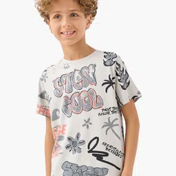 Juniors by Babyshop Boys Typography Printed Short Sleeves Cotton T-shirt-picture-24