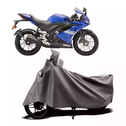Auto Pearl Two Wheeler Cover with Bag for Yamaha R15S BS6, Silver-image-30