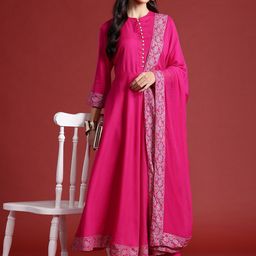 Anouk Women A-Line Kurta with Trousers & Dupatta-9