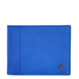 United Colors of Benetton Marcell Blue Leather Solid Bi-Fold Wallet-40