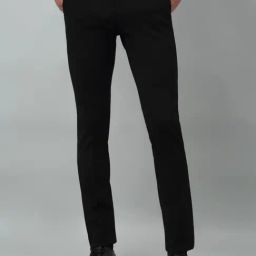 Cantabil Black Cotton Regular Fit Trousers-image-71