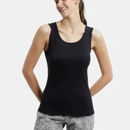 Jockey Black Round Neck Tank Top-image-48
