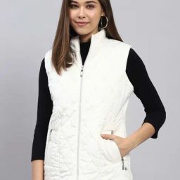 Monte Carlo White Regular Fit Quilted Jacket-image-16