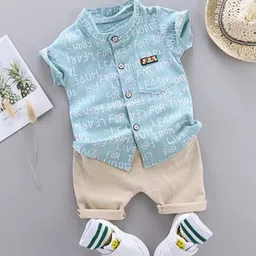 TinyBrezy Kids Printed Short Sleeves Shirt With Shorts-43