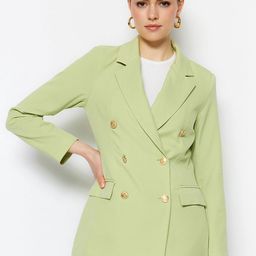 Trendyol Notched Lapel Collar Double Breasted Blazer-image-38