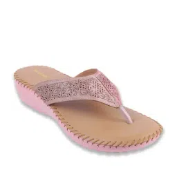 Walkway Women's Peach Thong Wedges-picture-41