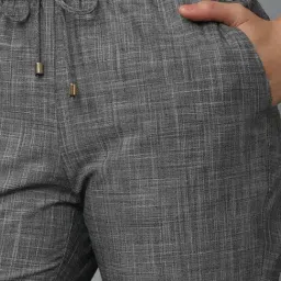 Allen Solly Grey Self Pattern Trousers image 5