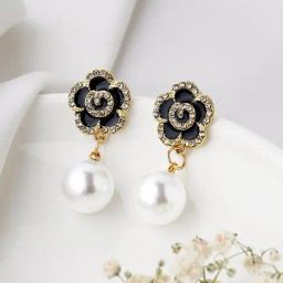 Joker & WItch Black and Silver Drop Spring Day Drop Earring-6