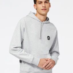 New Balance Grey Melange Comfort Fit Hooded Sweatshirt-image-76