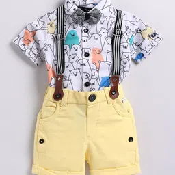 LITTLE COLLARS Boys Printed Shirt with Shorts-picture-20