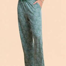 Enamor Green Printed Lounge Pants-picture-36