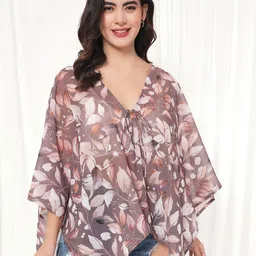 BAESD Women Printed Tie-Up Shrug-28