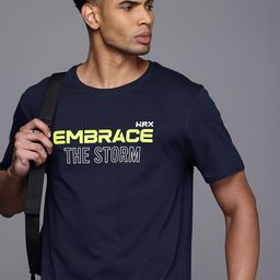 HRX by Hrithik Roshan Men Typography Printed Bio Finish T-shirt-image-42