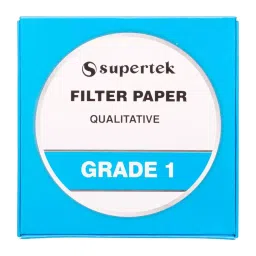 Supertek White Round Qualitative Filter Paper, Grade 1, Diameter 110 mm, FP-001-110 (Pack of 100)-43
