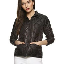Campus Sutra Black Quilted Jacket-image-72