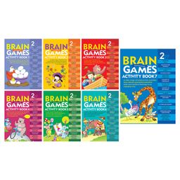 Brain Games Activity Book Level 2 Set of 7 - English-2