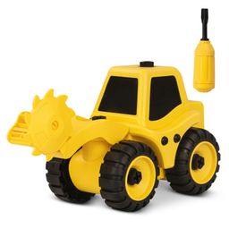 Baybee Friction Powered Push and Go Construction Truck Toys for Kids with 1 Screwdriver Tools Pretend Play Vehicles Playset (Trench Digger) With Screwdriver - Multicolour-18