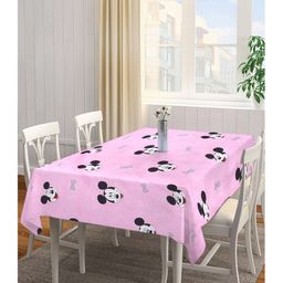 Arrabi Pink Cartoon TC Cotton Blend 6 Seater Table Cover ARTC-1169 - Pink-23