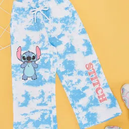 Pantaloons Junior Cotton Disney Featuring Stitch Printed Tye Dye Pant - Blue-picture-29