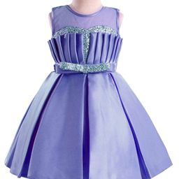 Enfance Sleeveless Sequin Embellished Pleated Dress - Grey-image-25