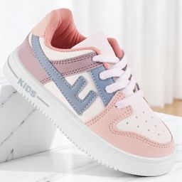 Lil Lollipop Colour Blocked Lace Up Shoes - Pink-image-55