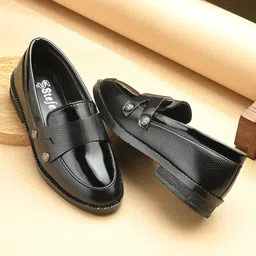 Stefens Self Designed Loafers - Black-picture-24
