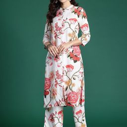Anouk Women Floral Printed Regular Straight Kurta with Palazzos-image-33