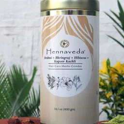 HENNAVEDA Hair Cleansing Herbs With Brahmi Bhringra & Hibiscus Flower-400g-20