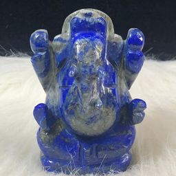 Zhupuk Blue Lord Ganesha Religious Lapis Lazuli Idol Showpiece-picture-7