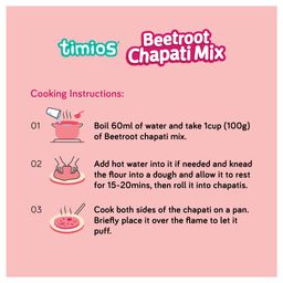 timios Gluten Free Chapati Mix Beetroot Chapati Mix & Spinach Chapati Mix Pack of 3 - 300 g Each image 5