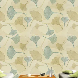 Jaamso Royals Cream-Coloured & Blue Floral Self Adhesive Home Decor Wallpaper-image-2
