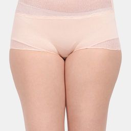 Amour Secret Women Nude Coloured High-Waisted Lace Anti Odour Hipster Briefs-image-23